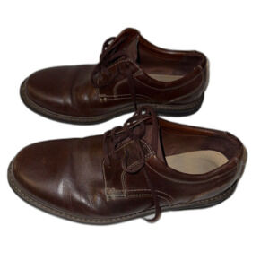 Clarks Collection Men's 10W comfort  Brown Leather Lace Up shoes